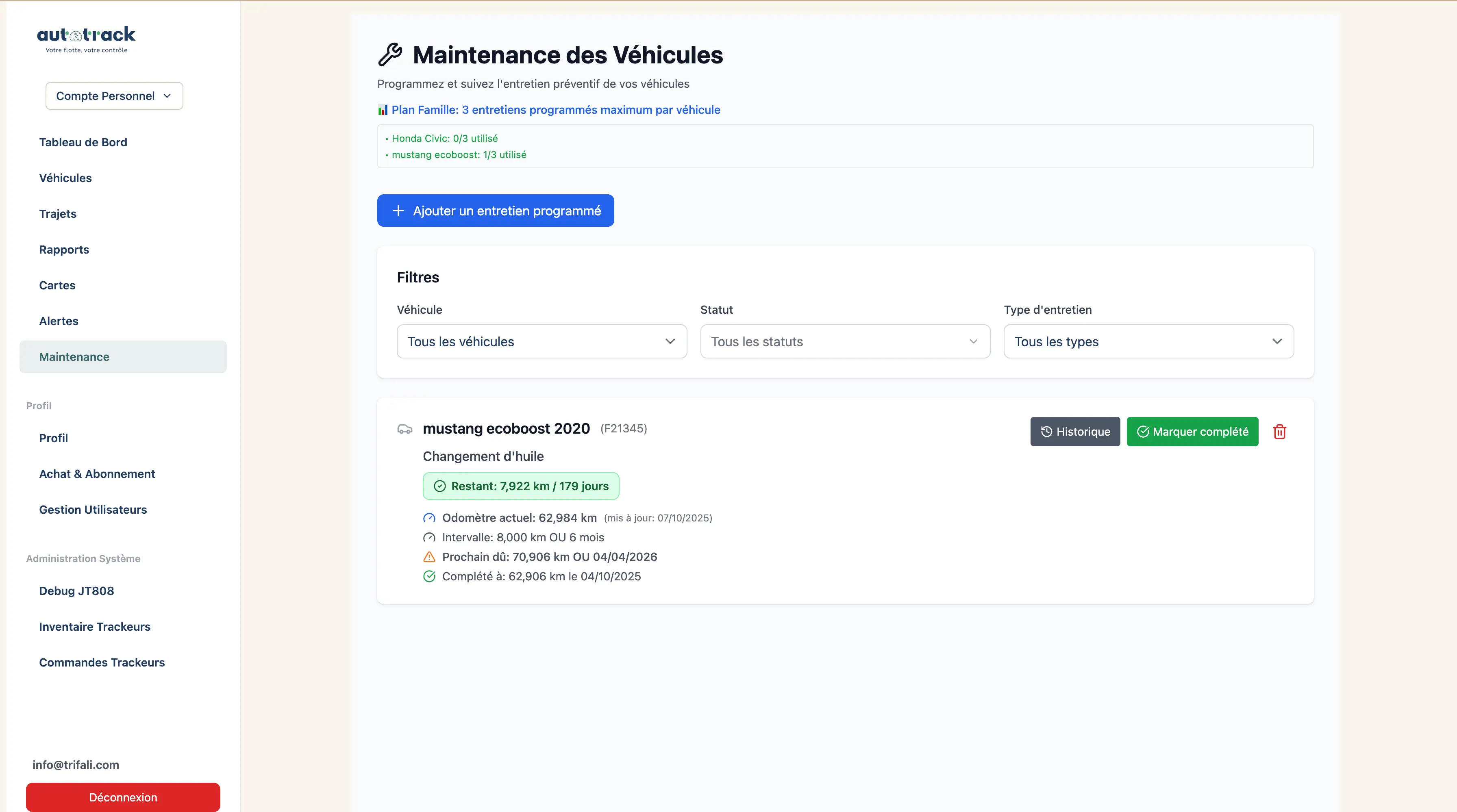 Gestion de Maintenance